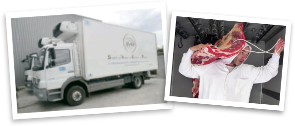 camion de livraison de viande